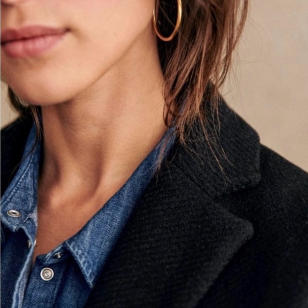 Sezane - Ralph jacket wool coat black - Picture 3 of 6